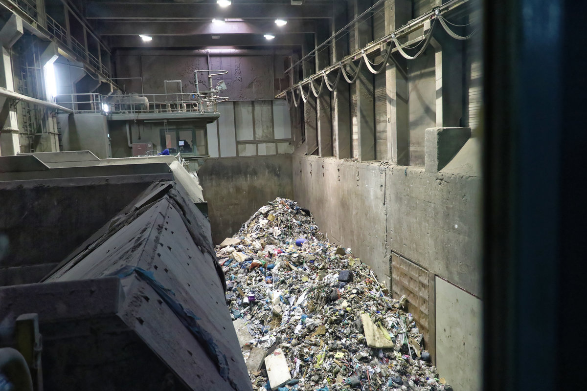 Müllbunker, Müllheizkraftwerk Würzburg, Müllverbrennungsanlage
