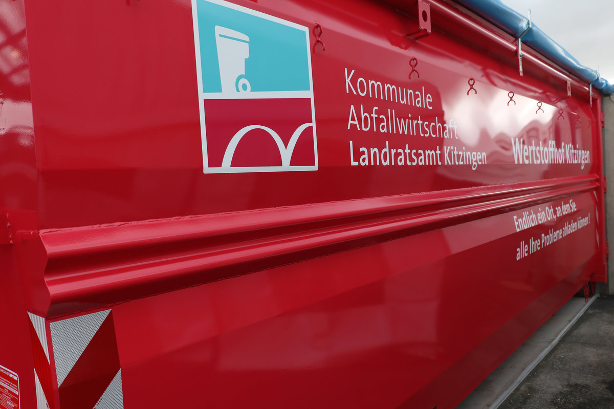 Abrollcontainer, Corporate Design, Logo Abfallwirtschaft, Lackierung