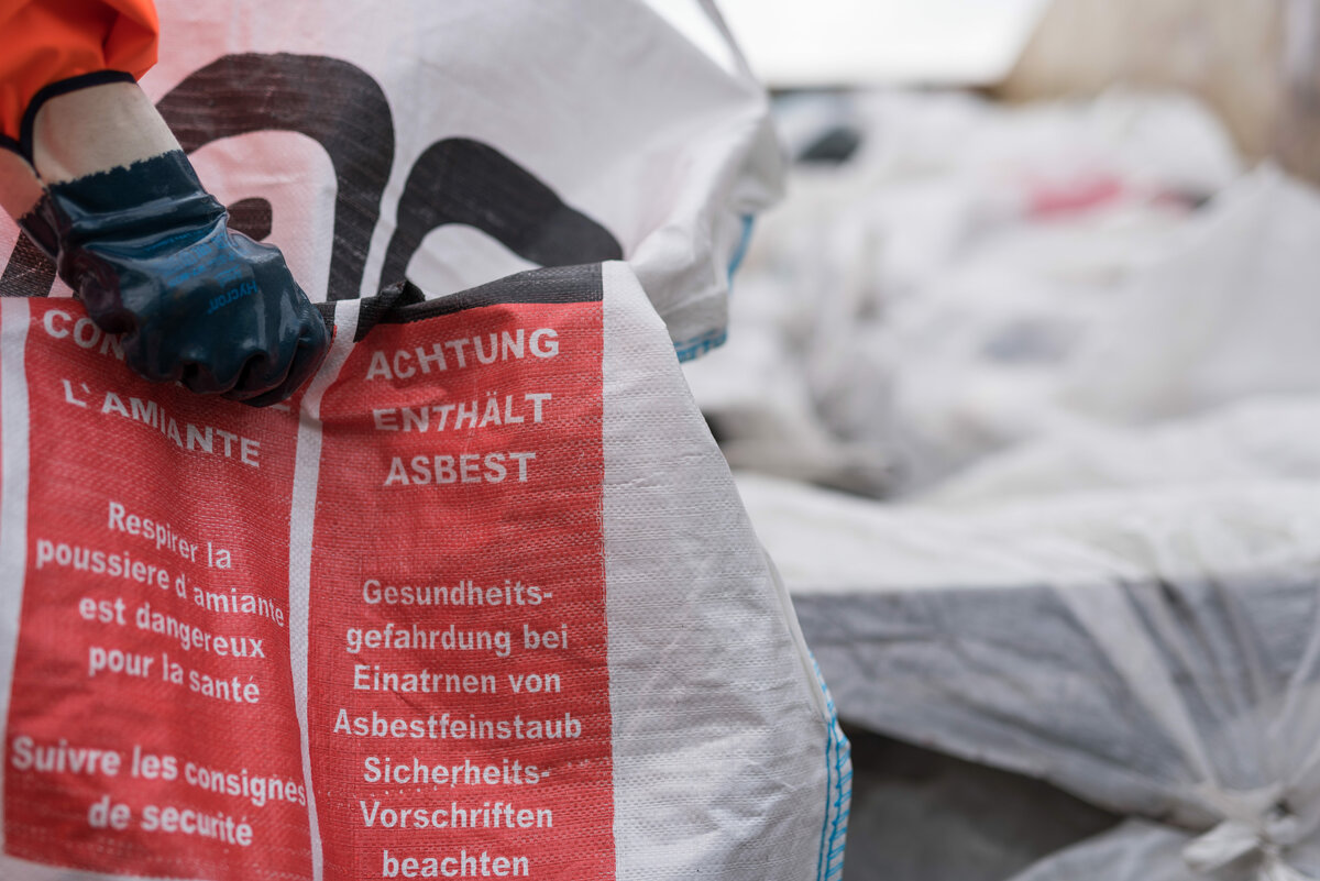 Big Bag, Asbest, asbesthaltiger Abfall, asbesthaltige Abfälle