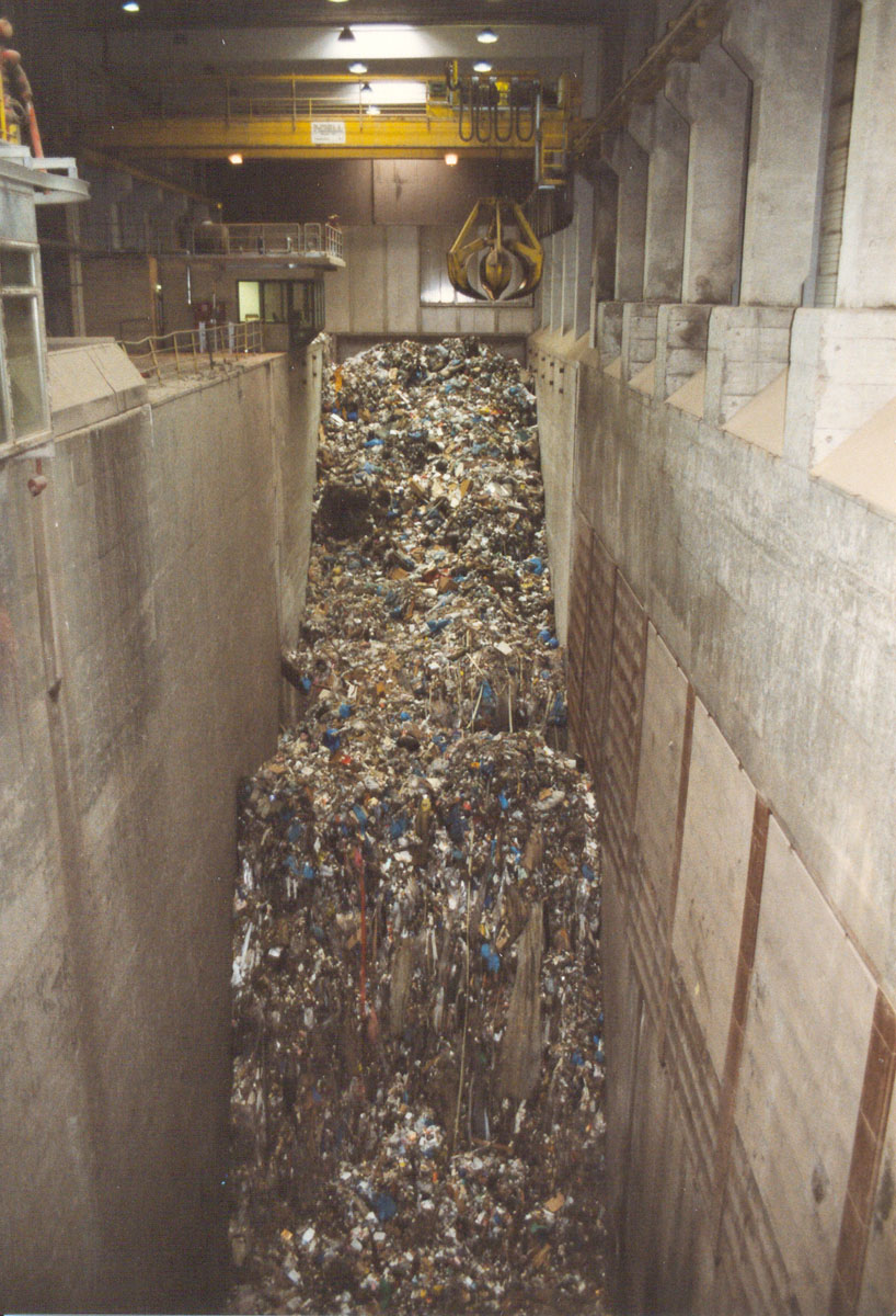 Fasst jede Menge Restmüll: Müllbunker im Müllheizkraftwerk Würzburg