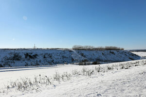 Bauschuttdeponie, Deponiekörper, Winter, Schnee