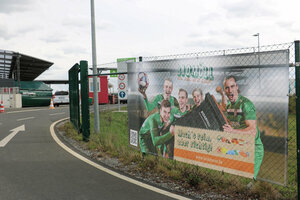 Werbebanner, Zaunbanner, Bannerwerbung, Aktion Biokönner, Aktion zur richtigen Trennung des Biomülls
