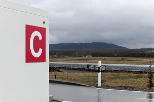 Wertstoffhof, Anlieferbereich C, Fertiggarage, Orientierung, Hinweisschild, Hinweistafel