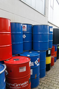 Fässer für Problemabfälle, Problemabfall, Sonderabfälle, Sonderabfall