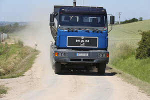 Bauschuttdeponie, Anlieferung, Fahrweg, LKW