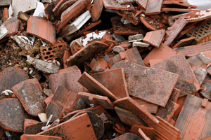 Dachziegel, Ziegelsteine, Steine