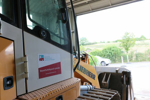 Laderaupe, Bauschuttdeponie, Fahrerkabine